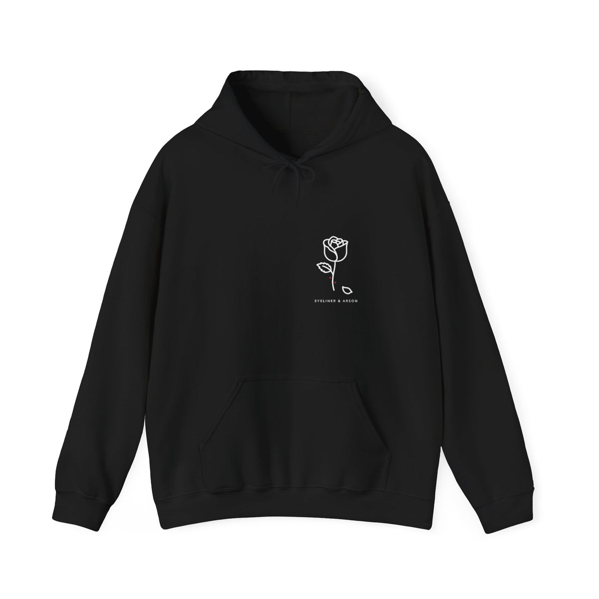 Eyeliner & Arson — Chest Rose Hoodie