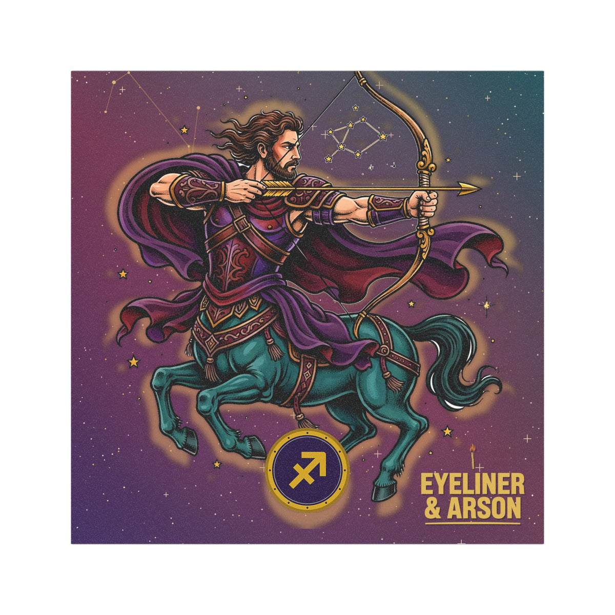 Eyeliner & Arson — Sagittarius Car Magnet