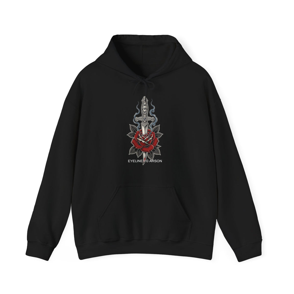 Eyeliner & Arson — Dagger Rose Hoodie