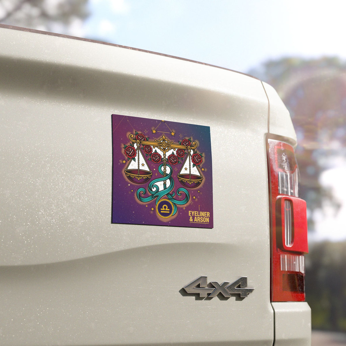 Eyeliner & Arson — Libra Car Magnet