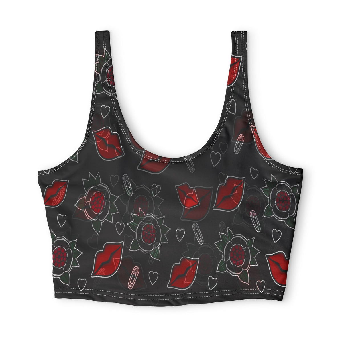 Kiss & Roses Sports Bra