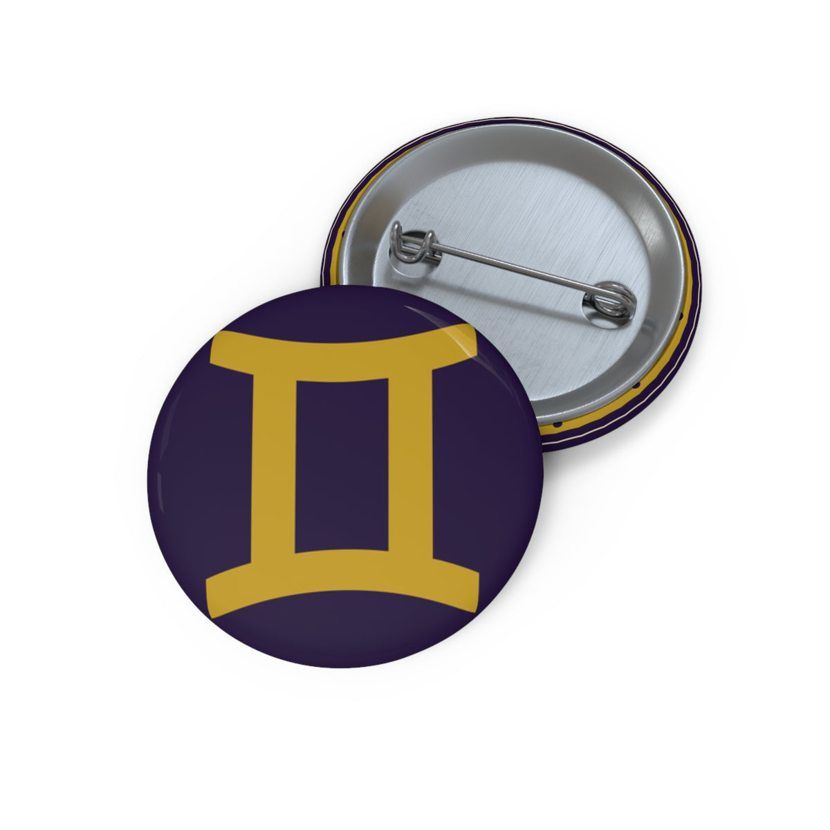 Eyeliner & Arson — Gemini Seal Pin Button