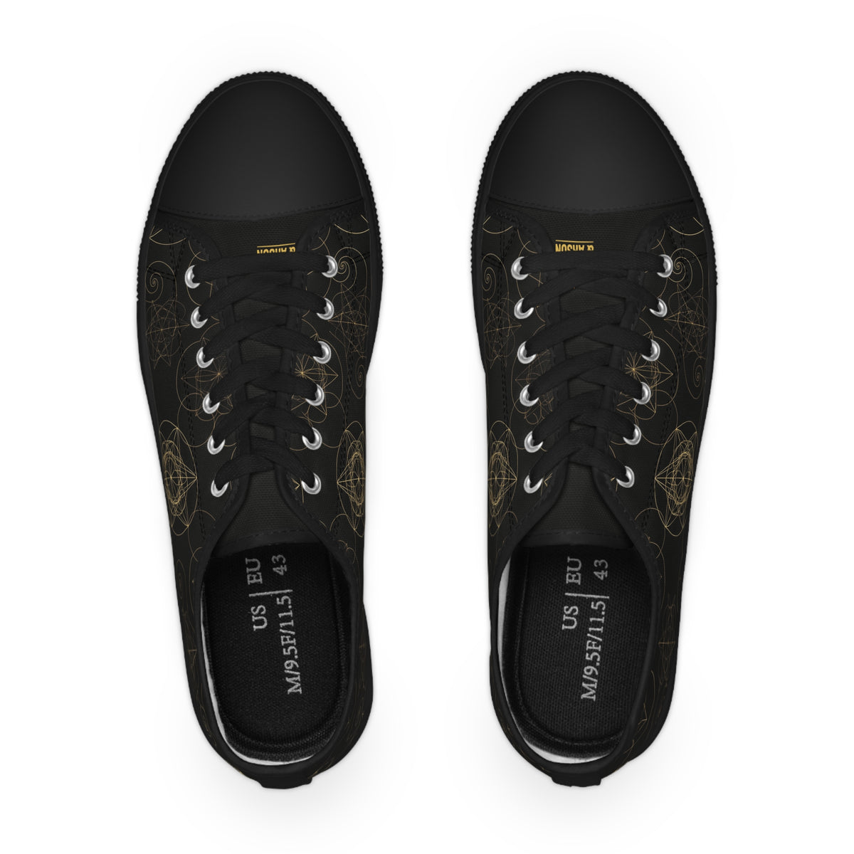 Eyeliner & Arson — Frequency Gold Low-Top Sneakers