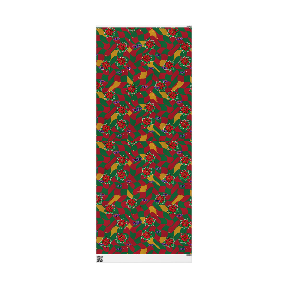Warped Checkerboard Christmas Wrapping Paper
