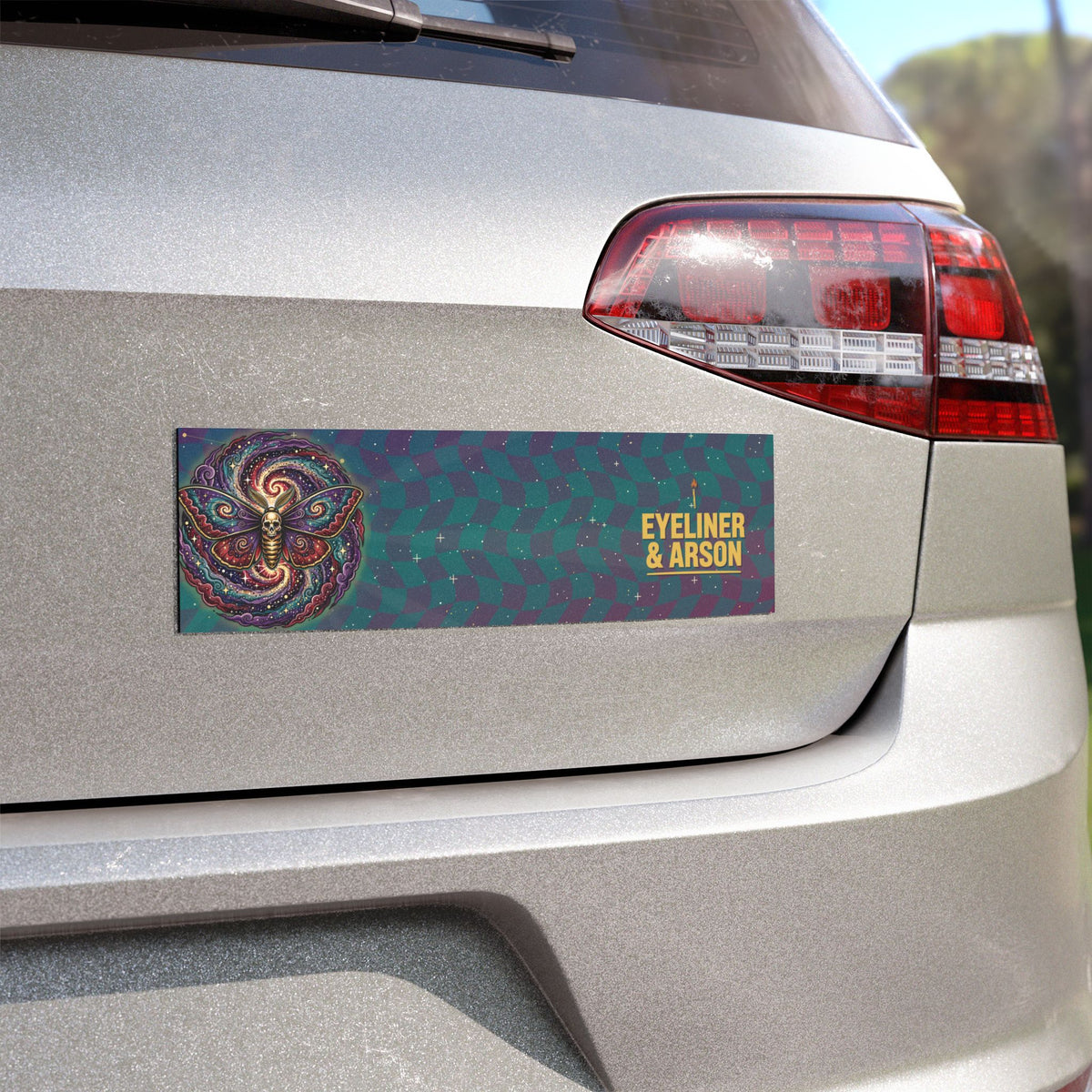 Eyeliner & Arson — Galaxy Moth Car Magnet