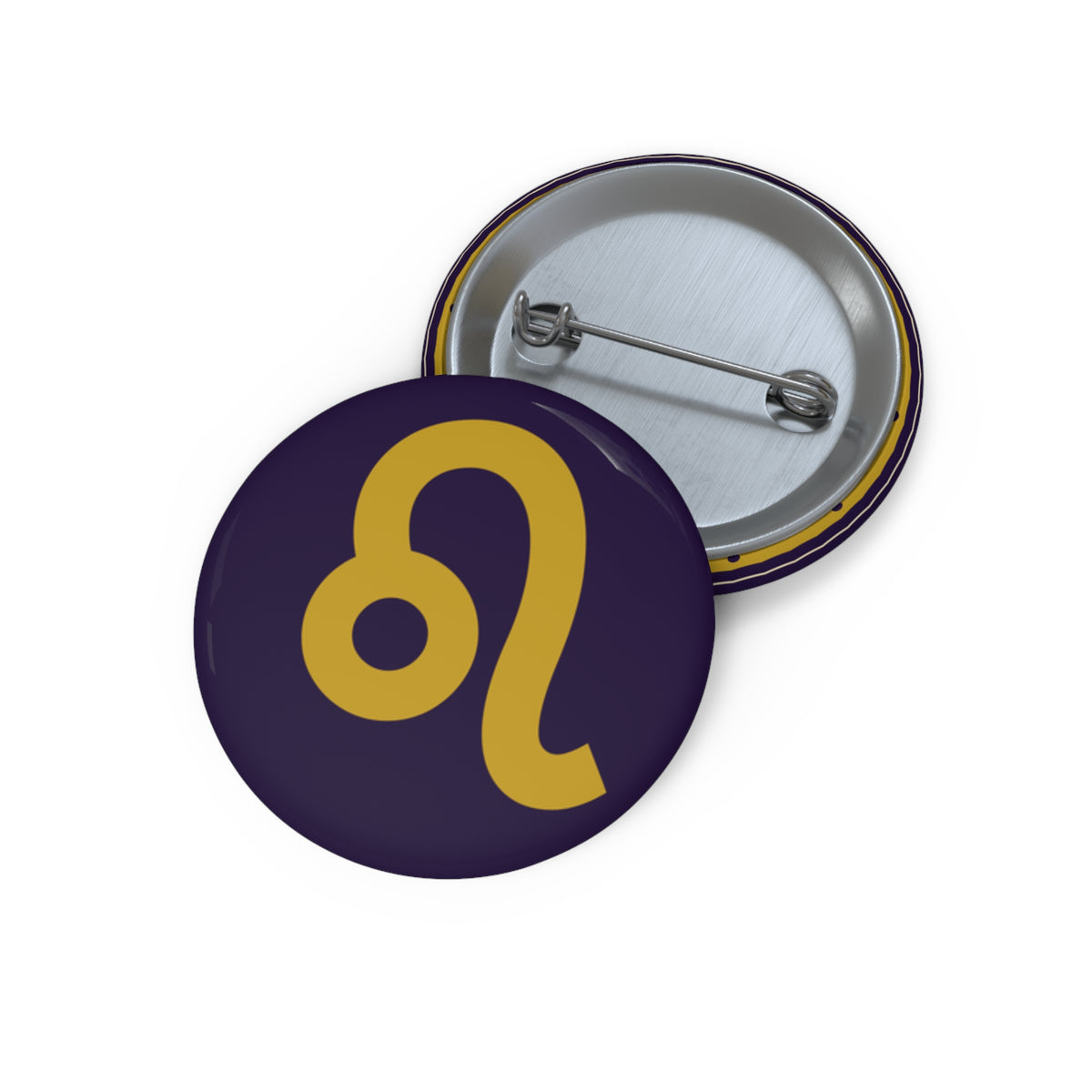Eyeliner & Arson — Leo Seal Pin Button