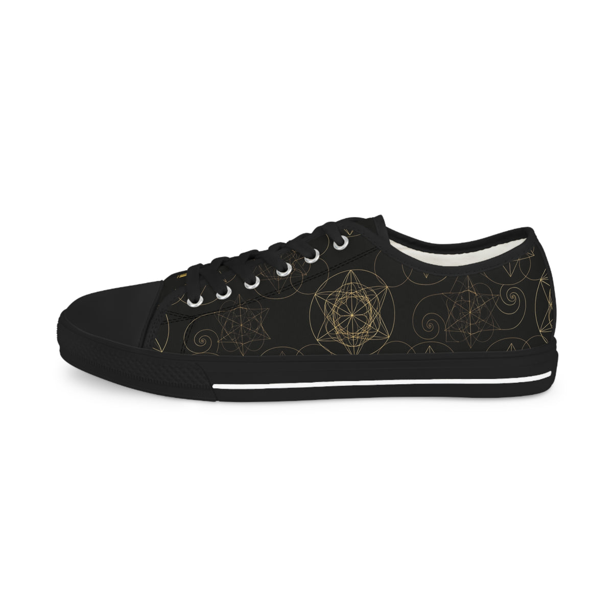 Eyeliner & Arson — Frequency Gold Low-Top Sneakers