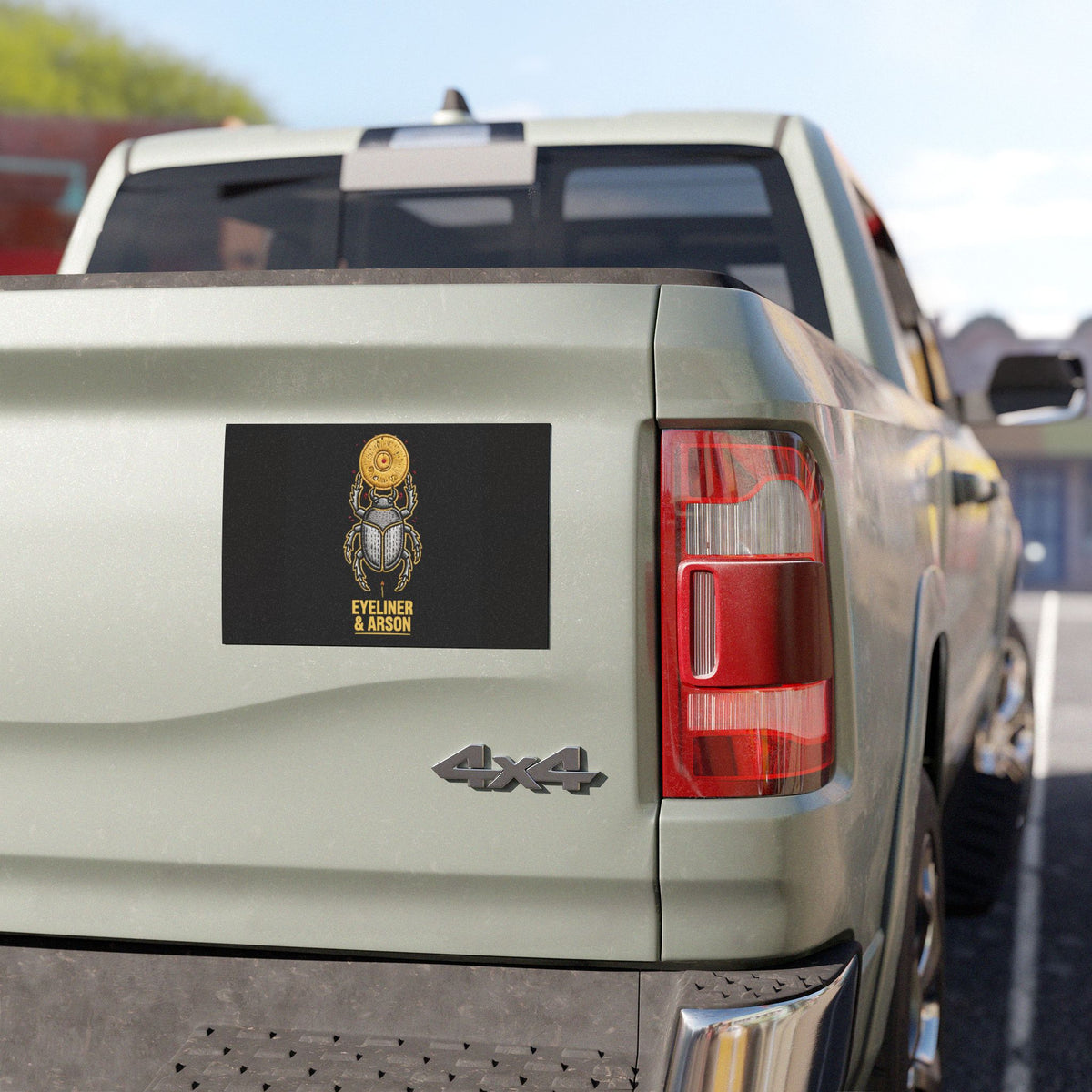 Eyeliner & Arson — Scarab Disc Car Magnet