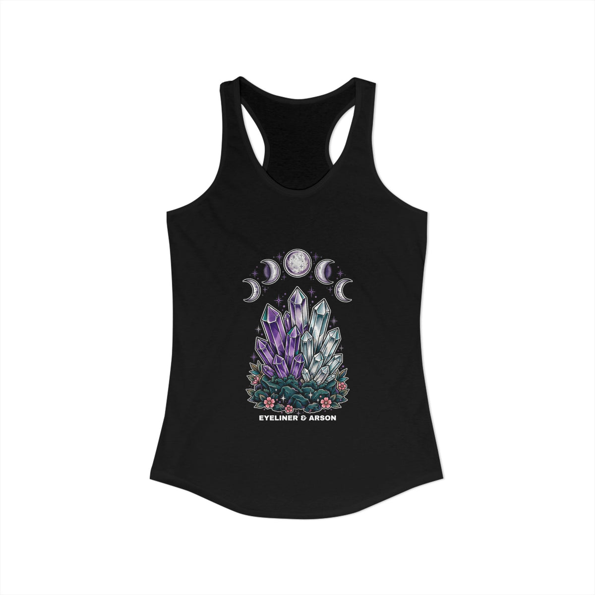 Eyeliner & Arson — Crystal Moons Racerback Tank