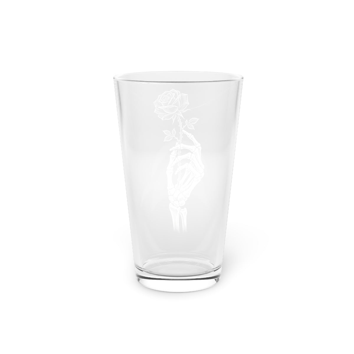 Eyeliner & Arson — Skeleton Rose Pint Glass