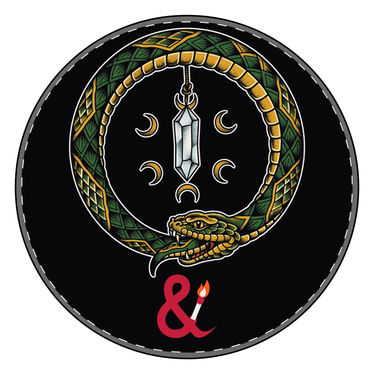 Eyeliner & Arson — Ouroboros Crystal Picture Charm Bracelet