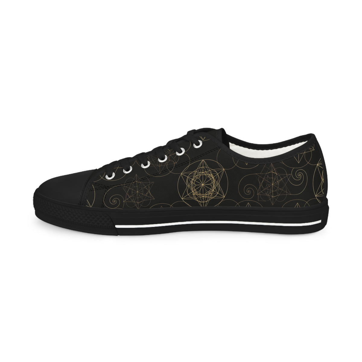 Eyeliner & Arson — Frequency Gold Low-Top Sneakers