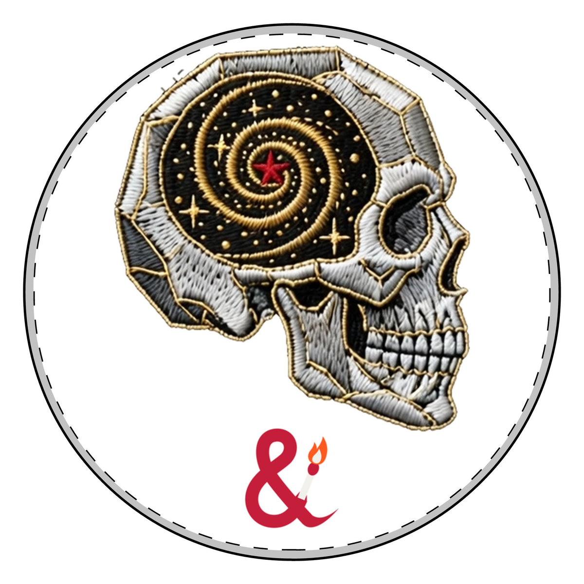 Eyeliner & Arson — Crystal Skull Picture Charm Bracelet
