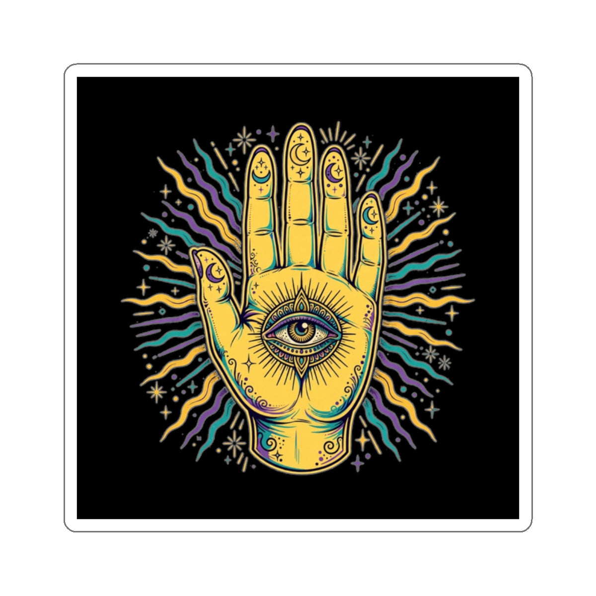 Eyeliner & Arson — Celestial Hand Eye Sticker