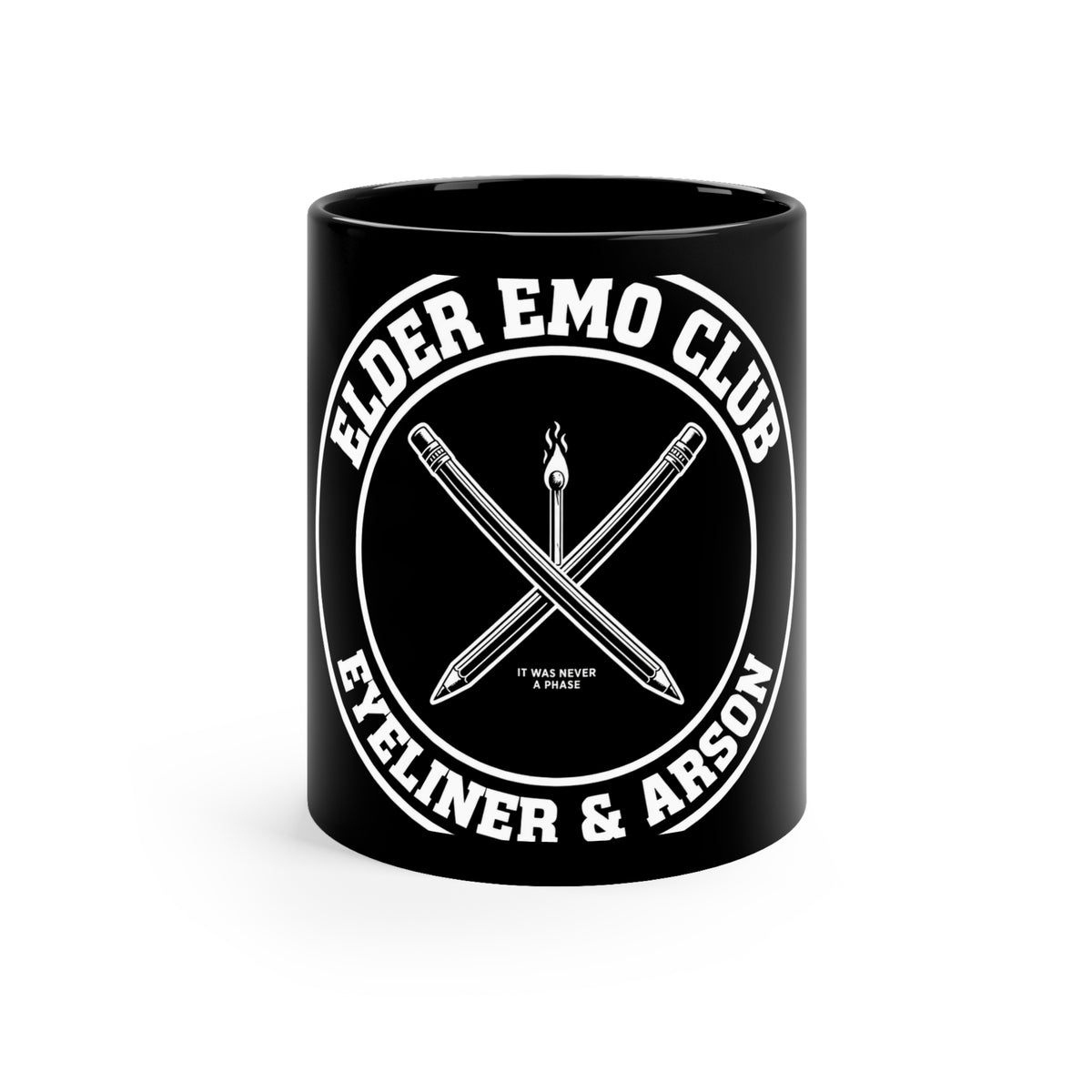Elder Emo Club Black Mug 11oz