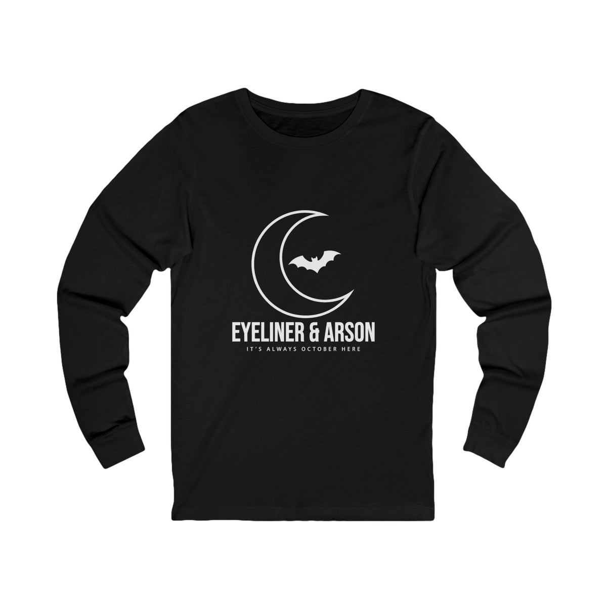 Eyeliner & Arson — Moon & Bat Long Sleeve Tee