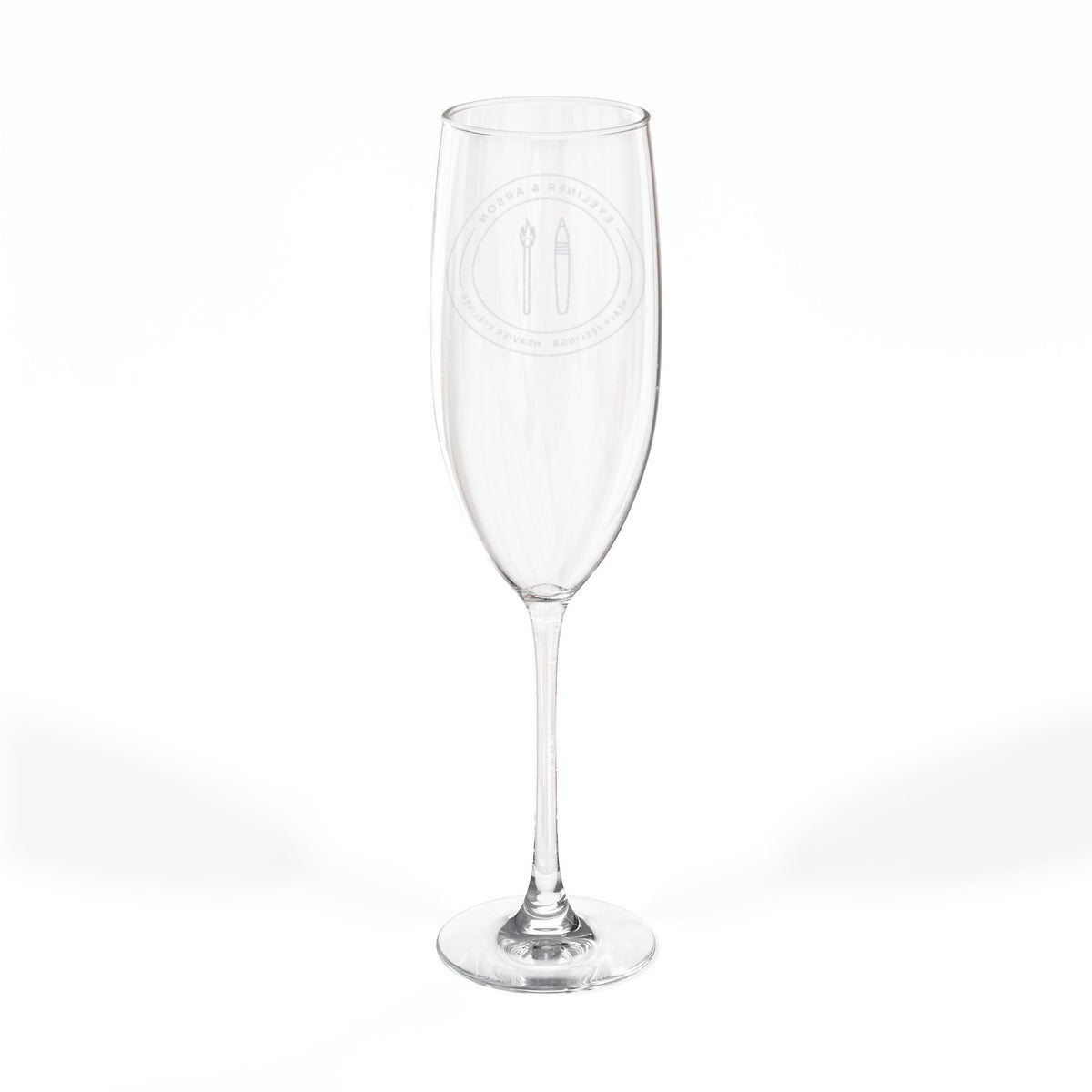 Eyeliner & Arson — Engraved Champagne Glass