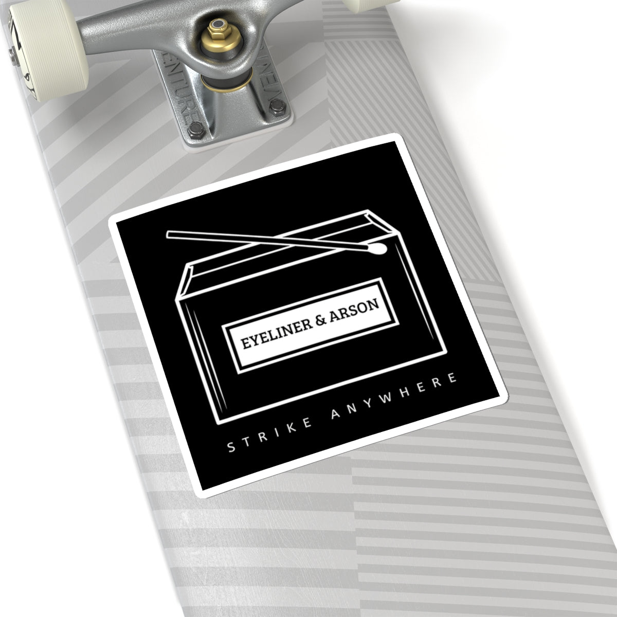 Eyeliner & Arson — Matchbox Sticker