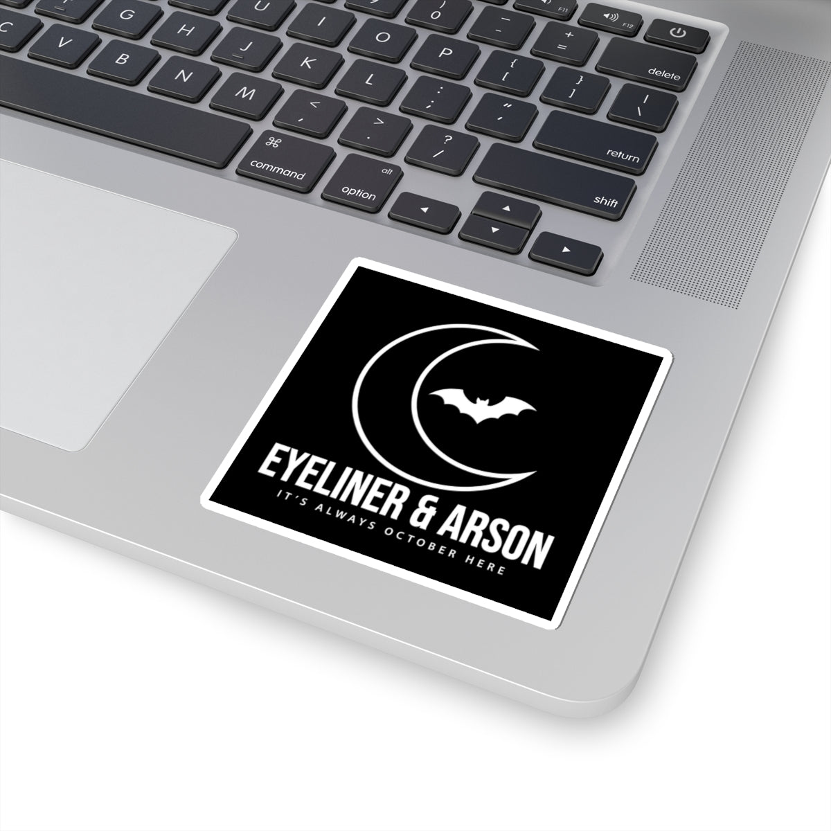 Eyeliner & Arson — Moon & Bat Sticker