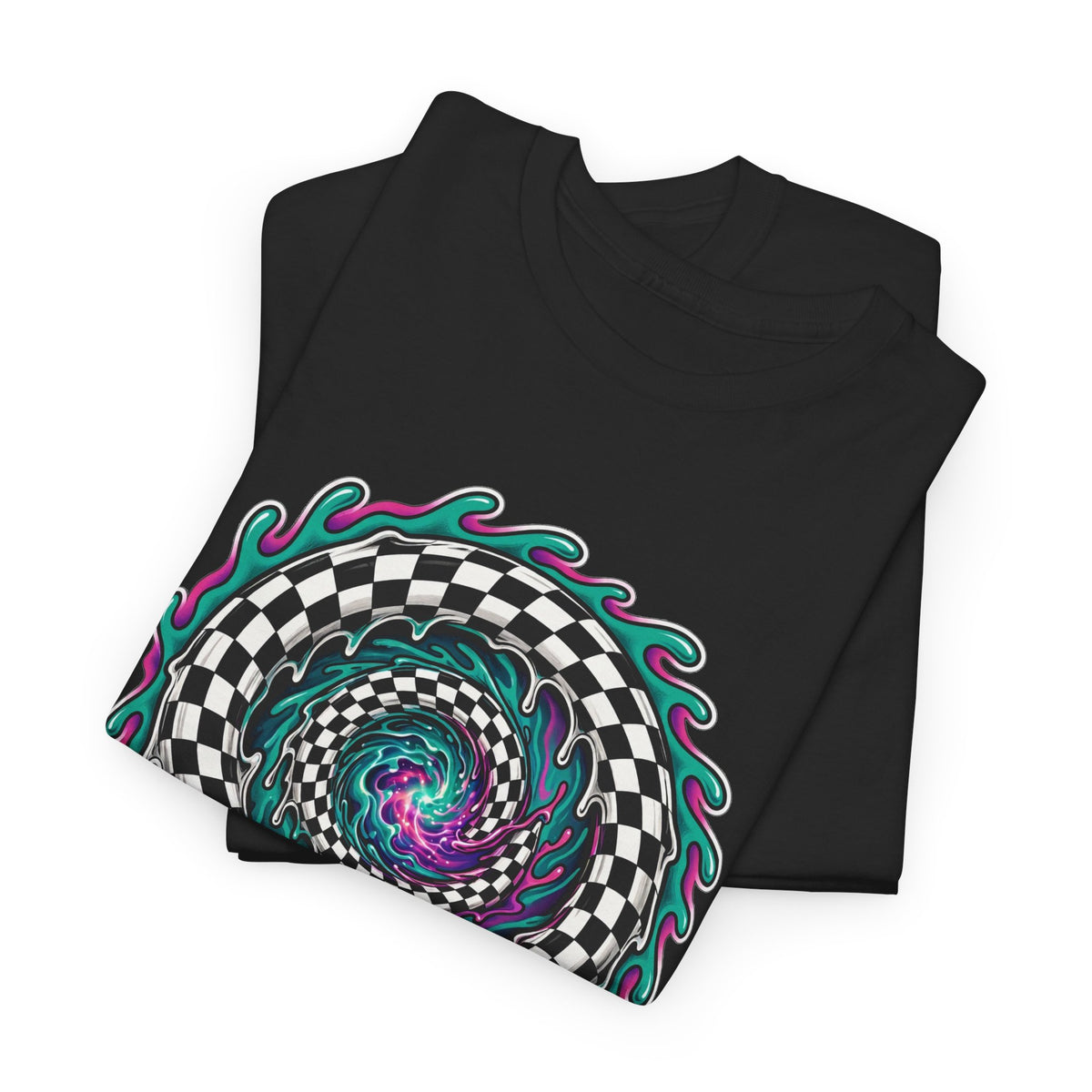 Warped Checkerboard Spiral Tee