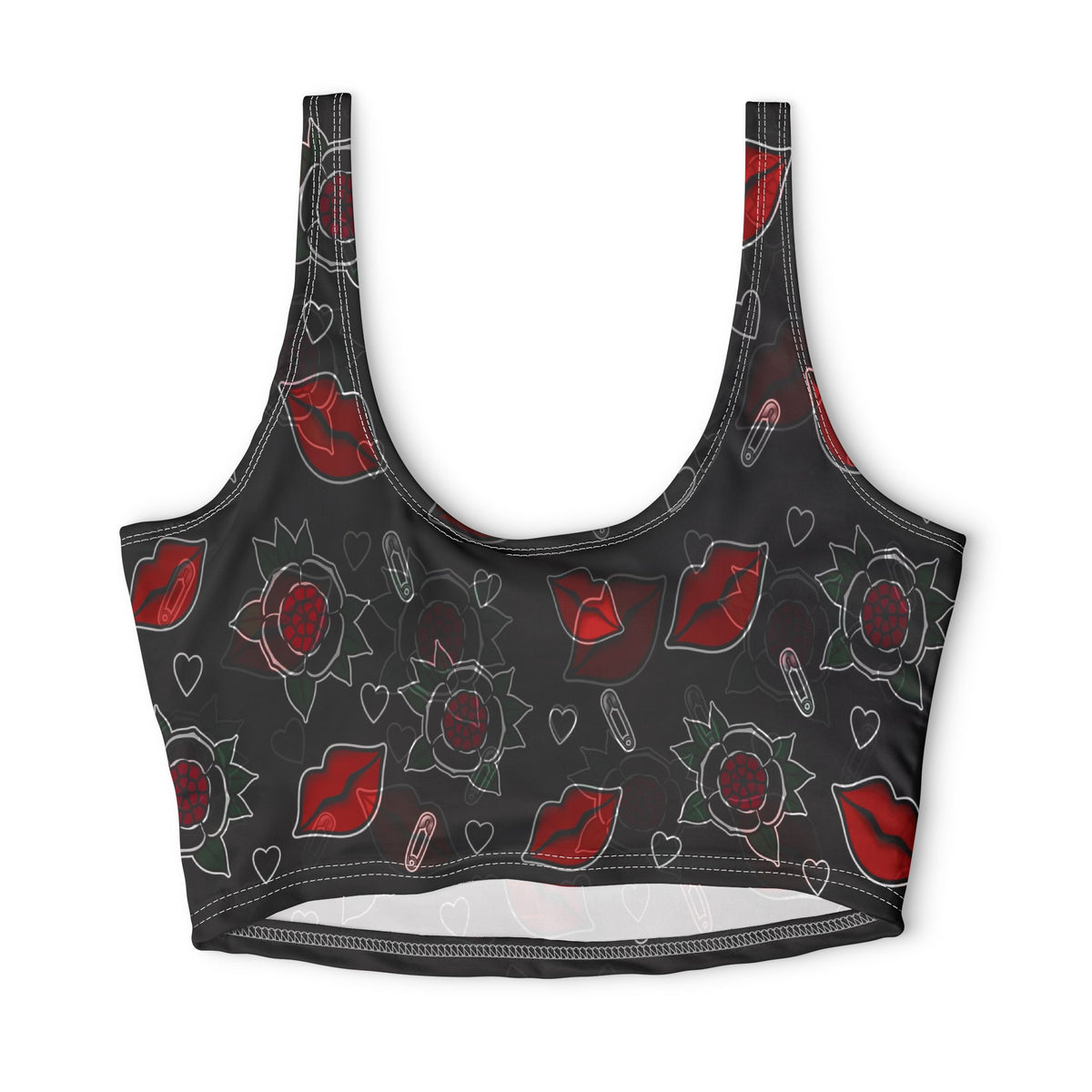 Kiss & Roses Sports Bra