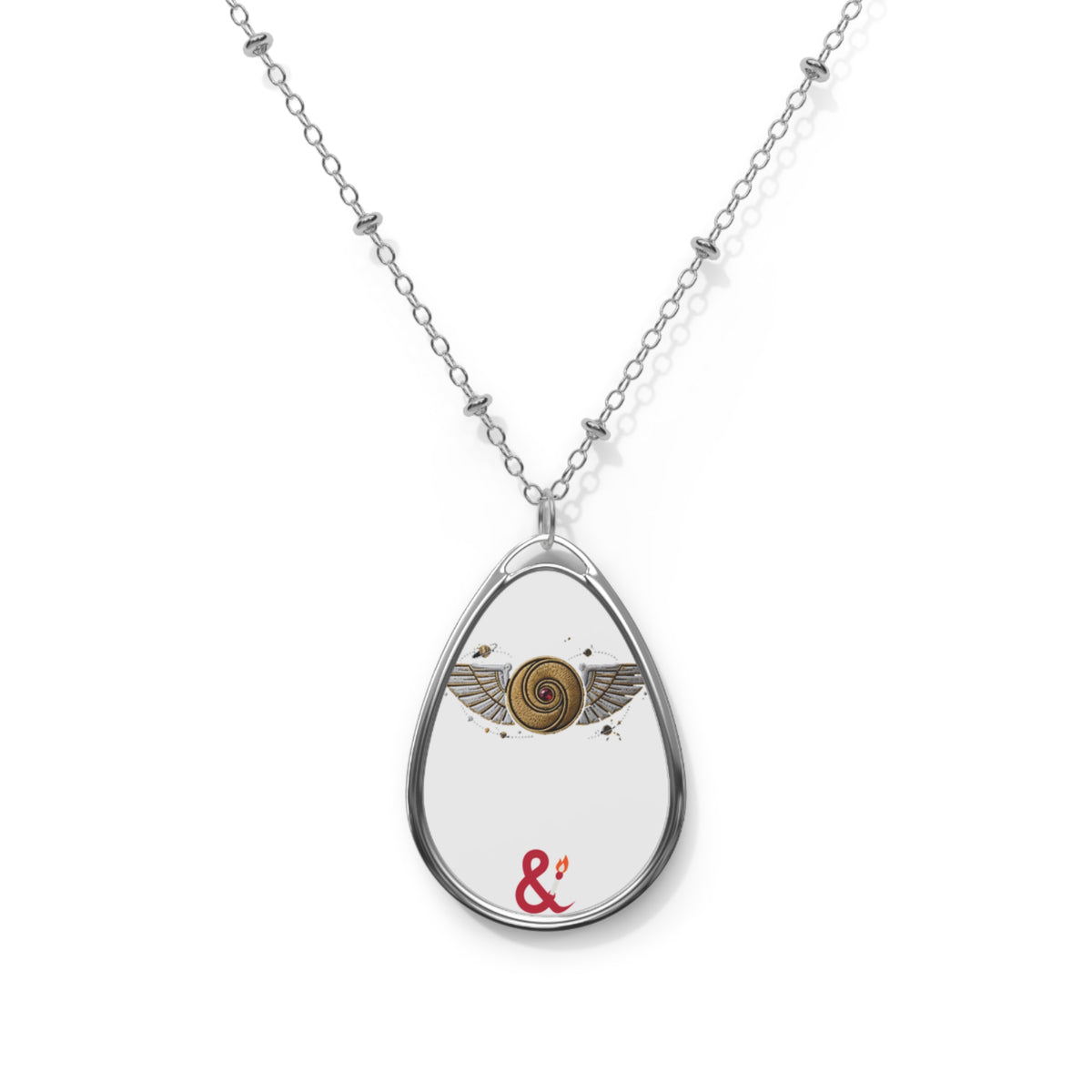 Eyeliner & Arson — Winged Disc Necklace