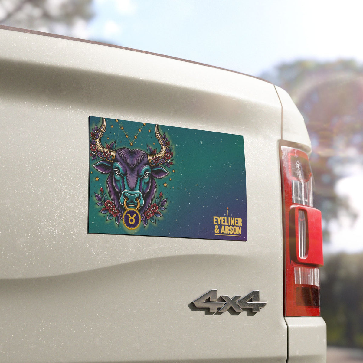 Eyeliner & Arson — Taurus Car Magnet