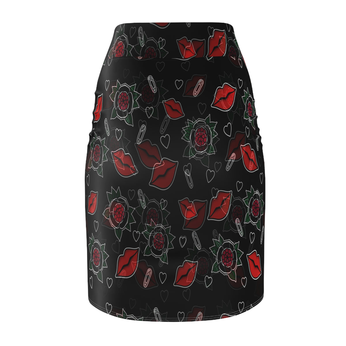 Kiss & Roses Pencil Skirt