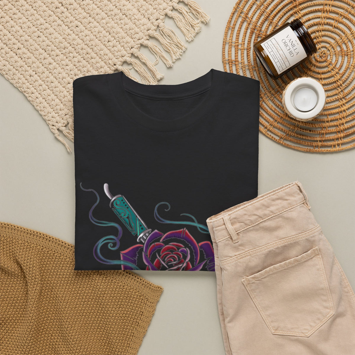 Eyeliner & Arson — Rose Dagger Tee
