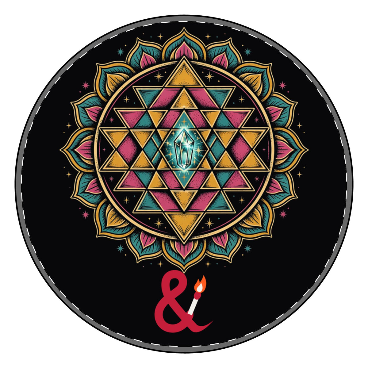 Eyeliner & Arson — Sri Yantra Picture Charm Bracelet
