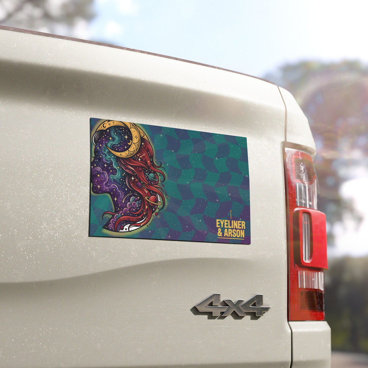Eyeliner & Arson — Moon Goddess Car Magnet
