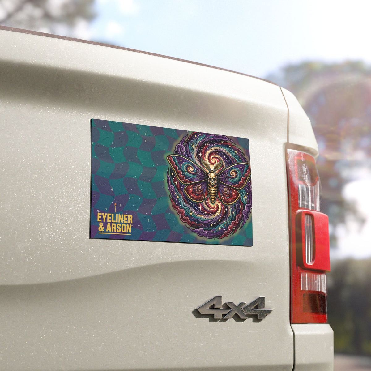 Eyeliner & Arson — Galaxy Moth Car Magnet