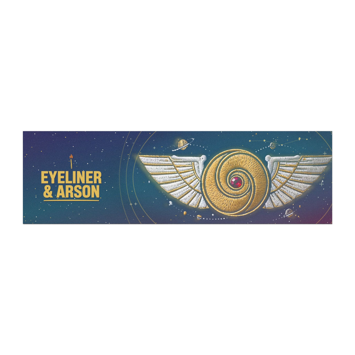 Eyeliner & Arson — Winged Disc Car Magnet