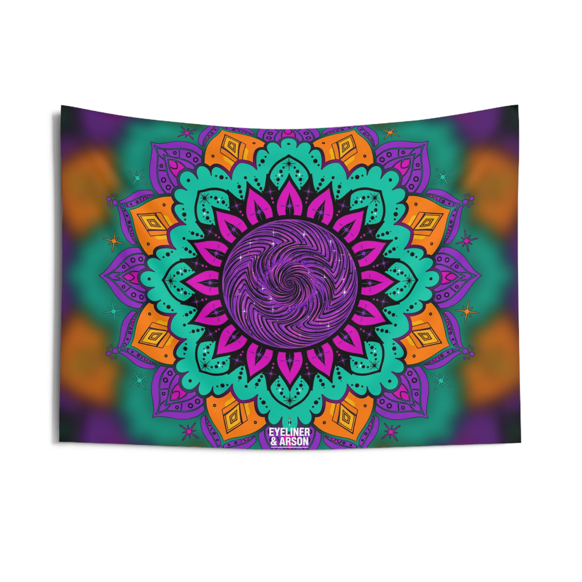 Kaleidoscope Mandala Flower Tapestry