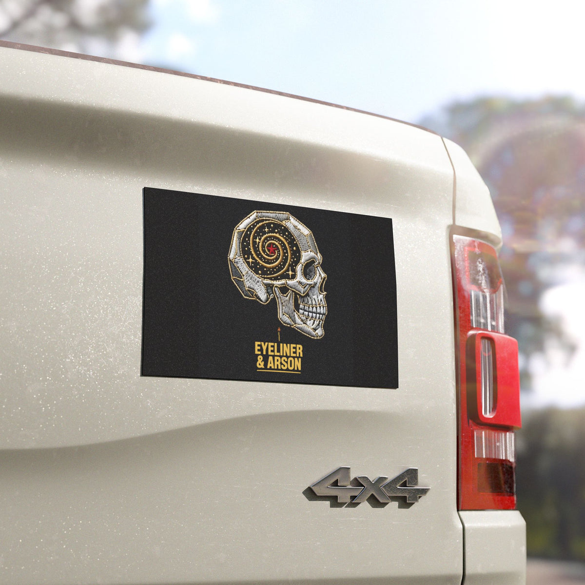 Eyeliner & Arson — Crystal Skull Car Magnet