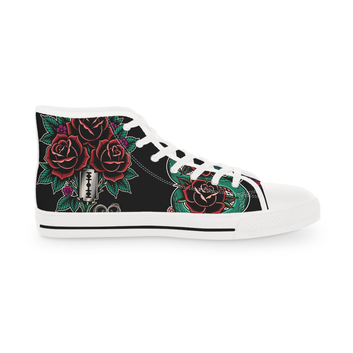 Eyeliner & Arson — Rose Flash High-Top Sneakers