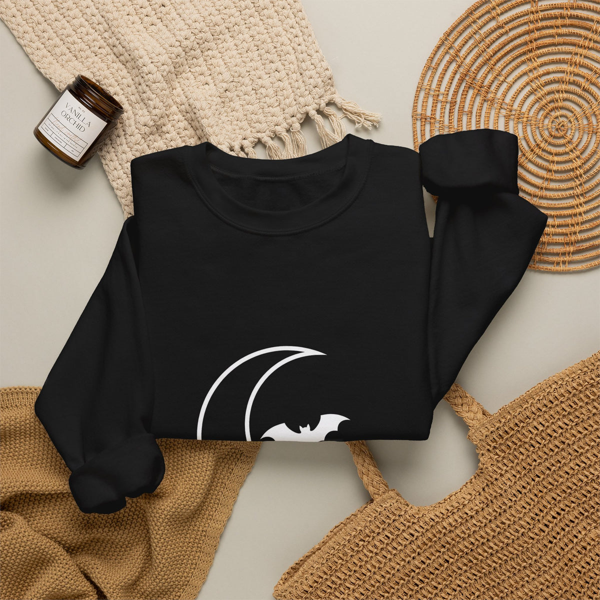 Eyeliner & Arson — Moon & Bat Crewneck
