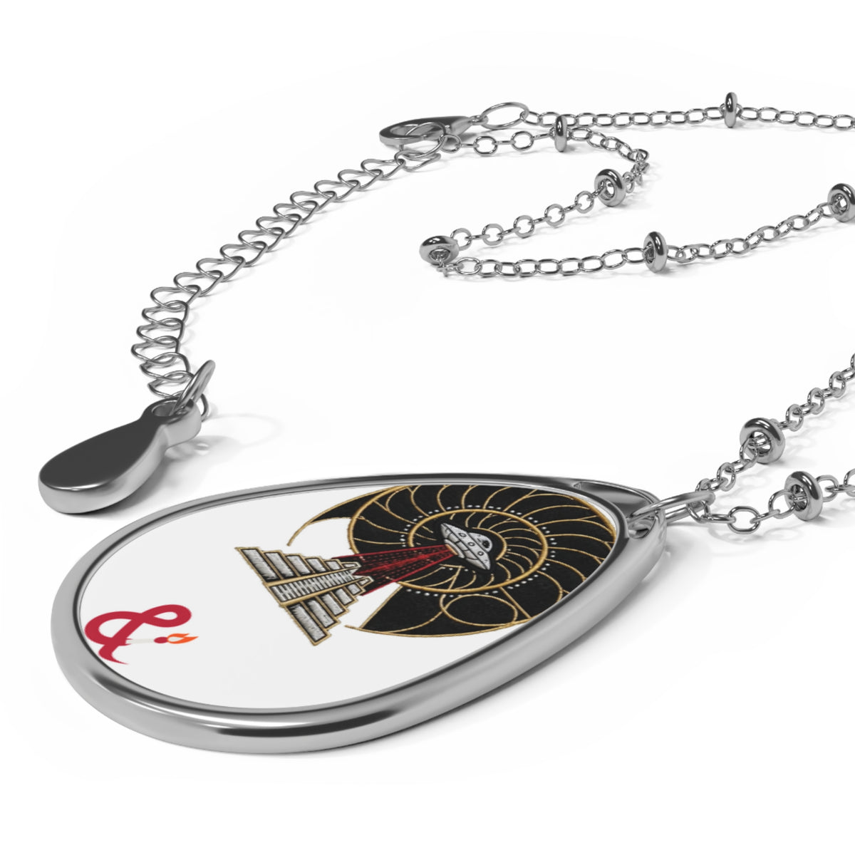 Eyeliner & Arson — Fibonacci UFO Pyramid Necklace
