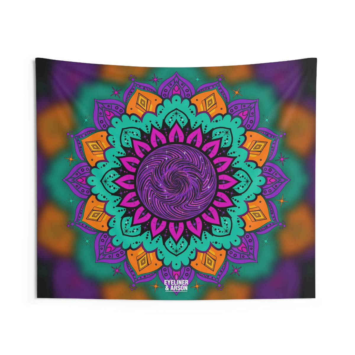 Kaleidoscope Mandala Flower Tapestry