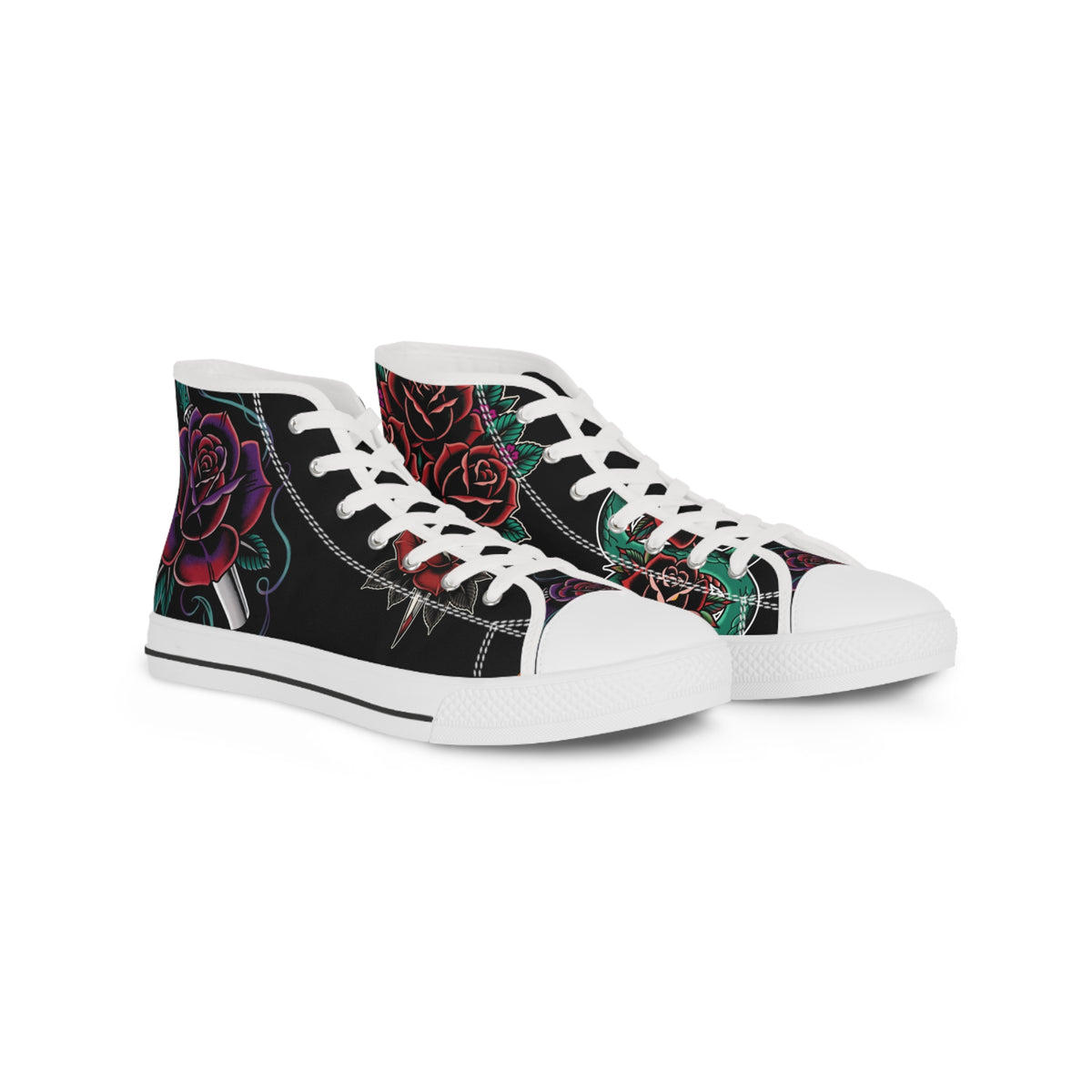 Eyeliner & Arson — Rose Flash High-Top Sneakers