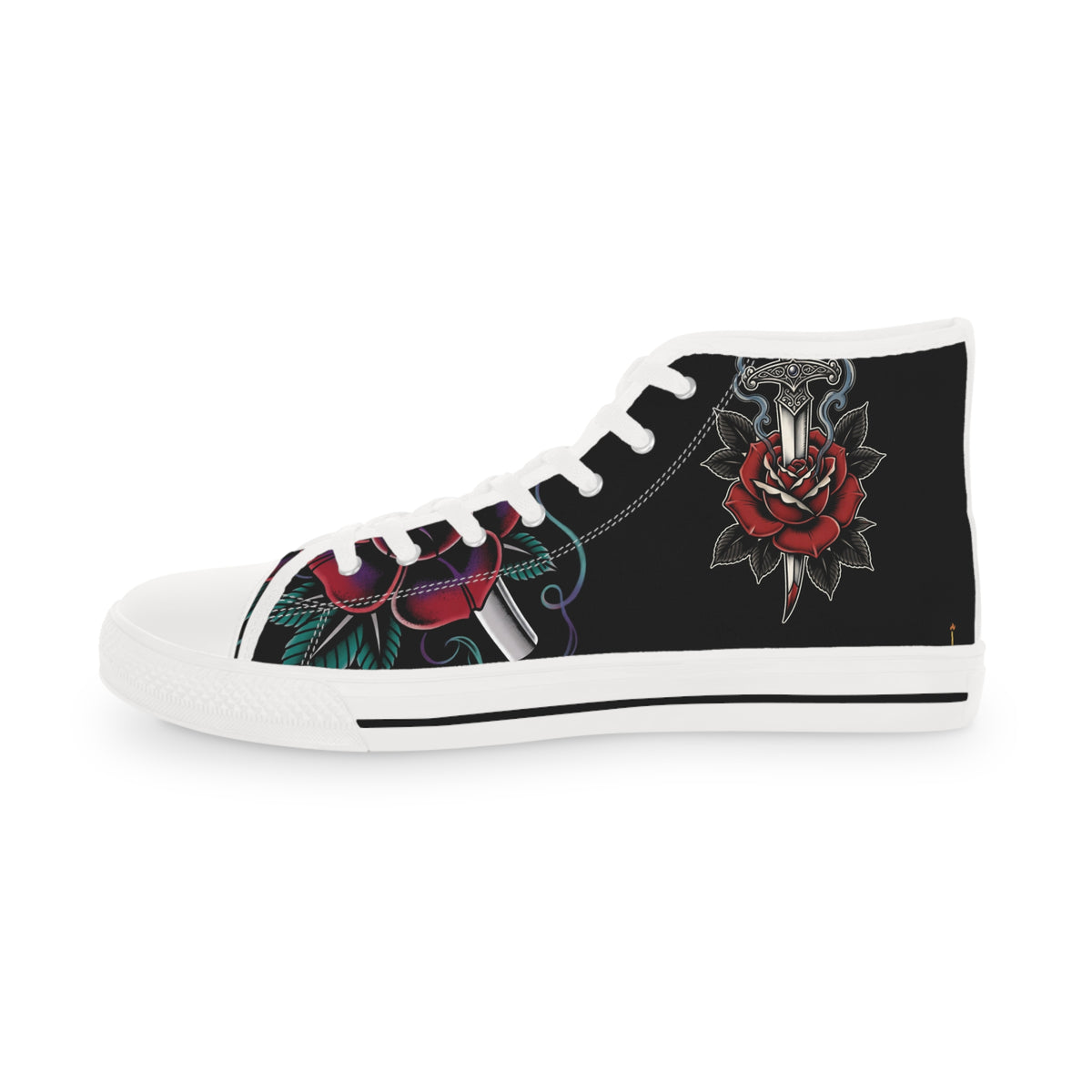 Eyeliner & Arson — Rose Flash High-Top Sneakers