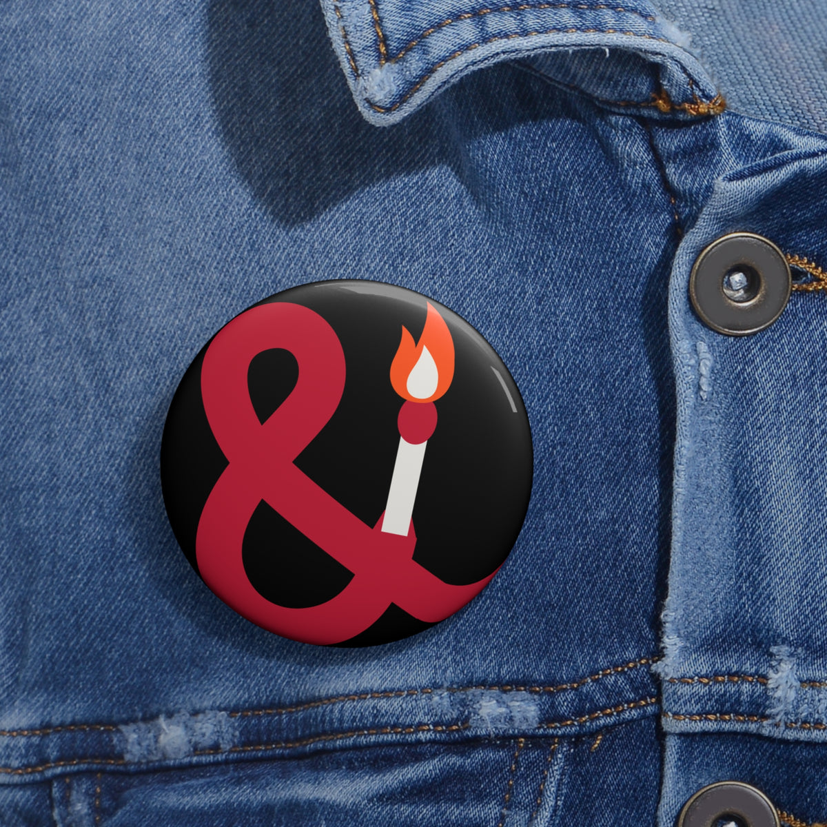 Eyeliner & Arson — Burning Ampersand Pin