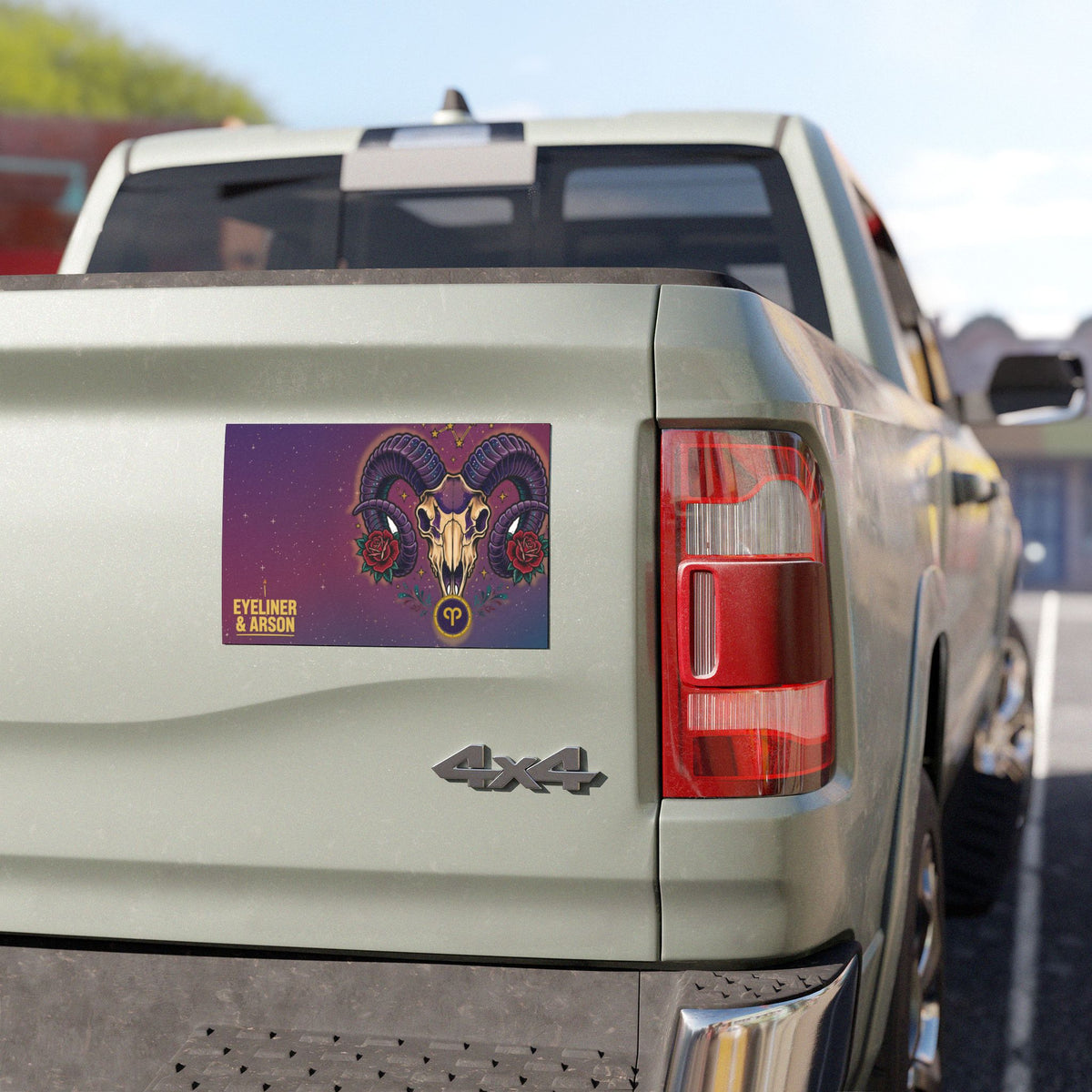 Eyeliner & Arson — Aries Car Magnet
