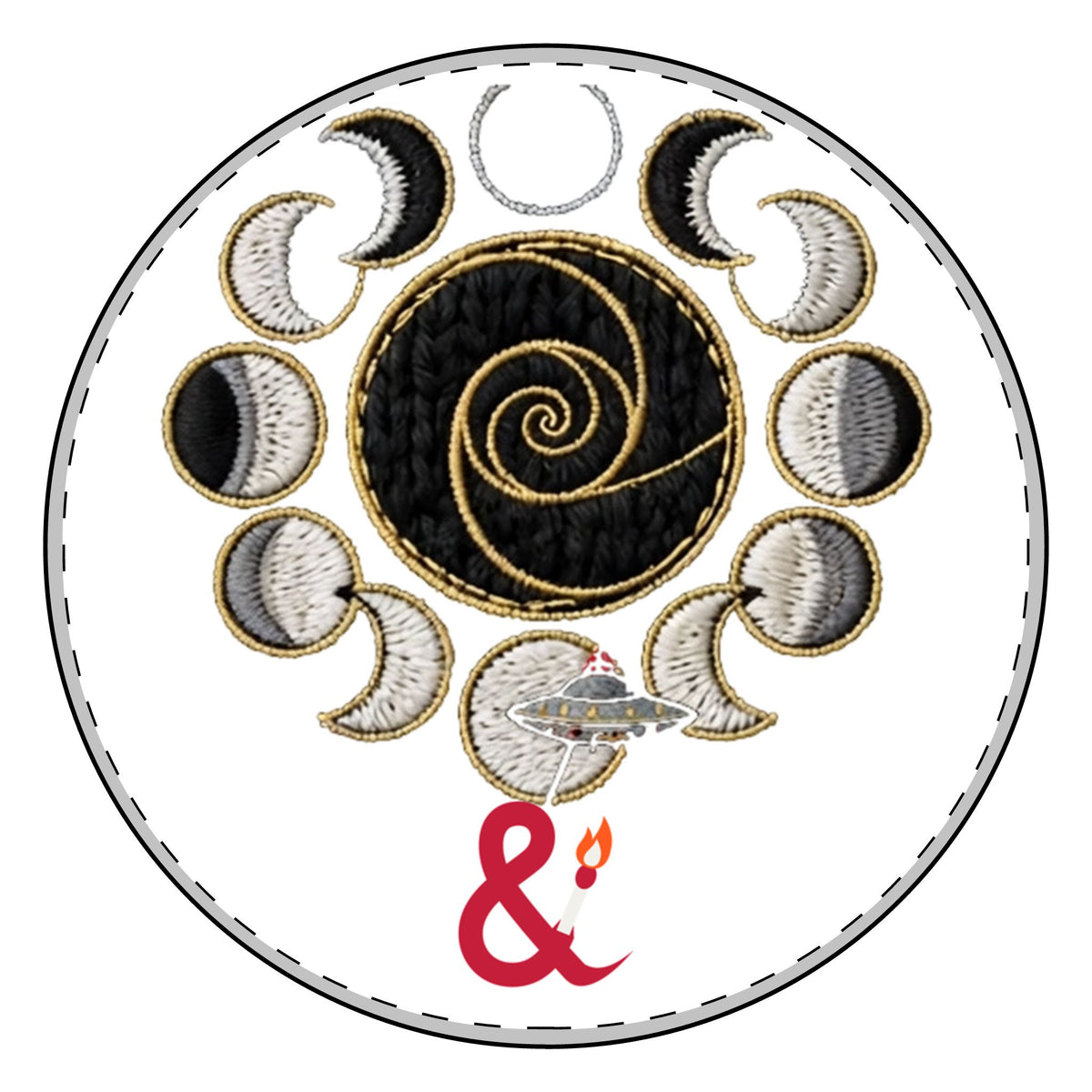Eyeliner & Arson — Moon Phases Picture Charm Bracelet