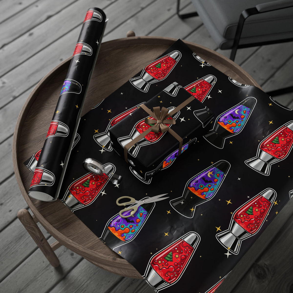 Santa's Lava Lamp Wrapping Paper