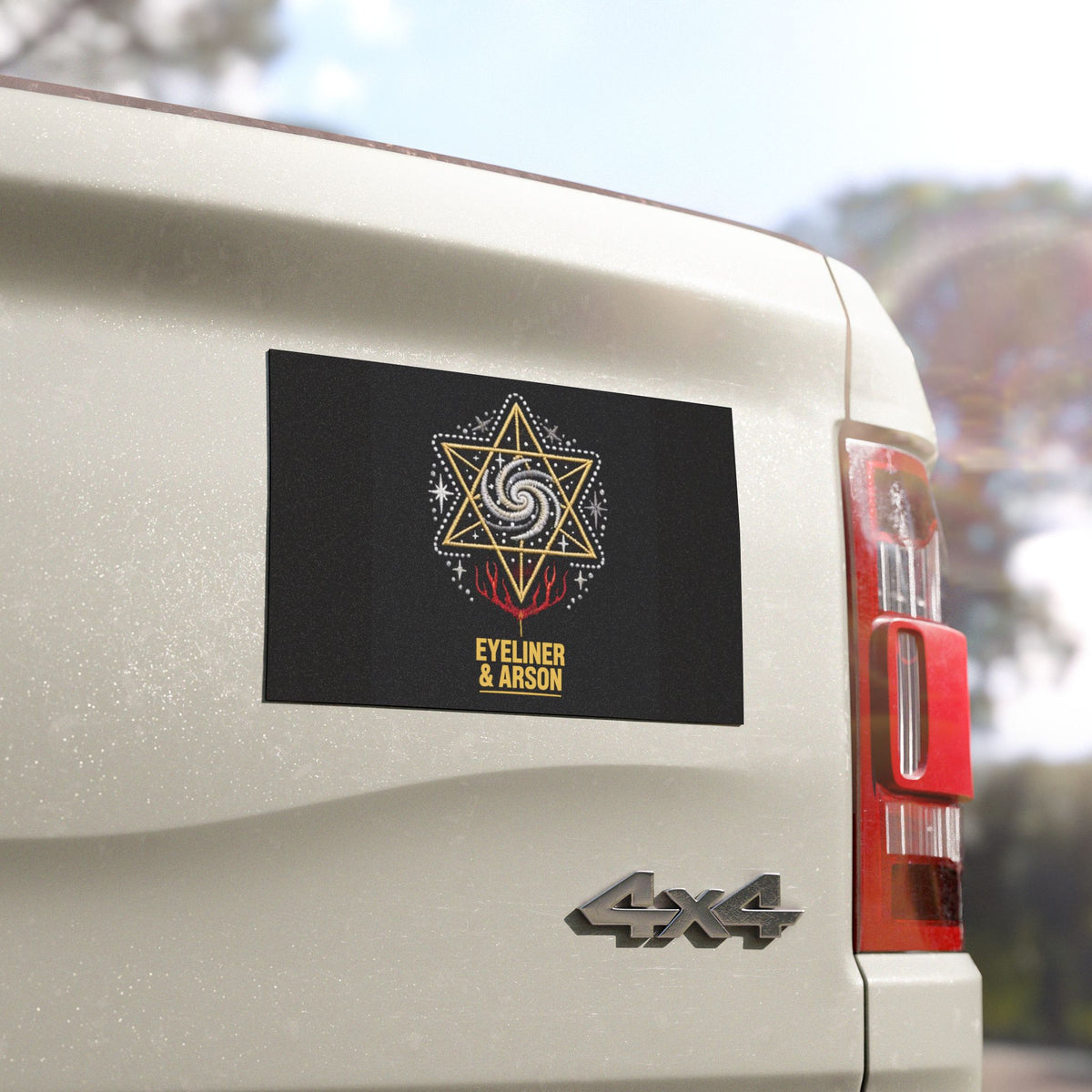Eyeliner & Arson — Merkaba Craft Car Magnet