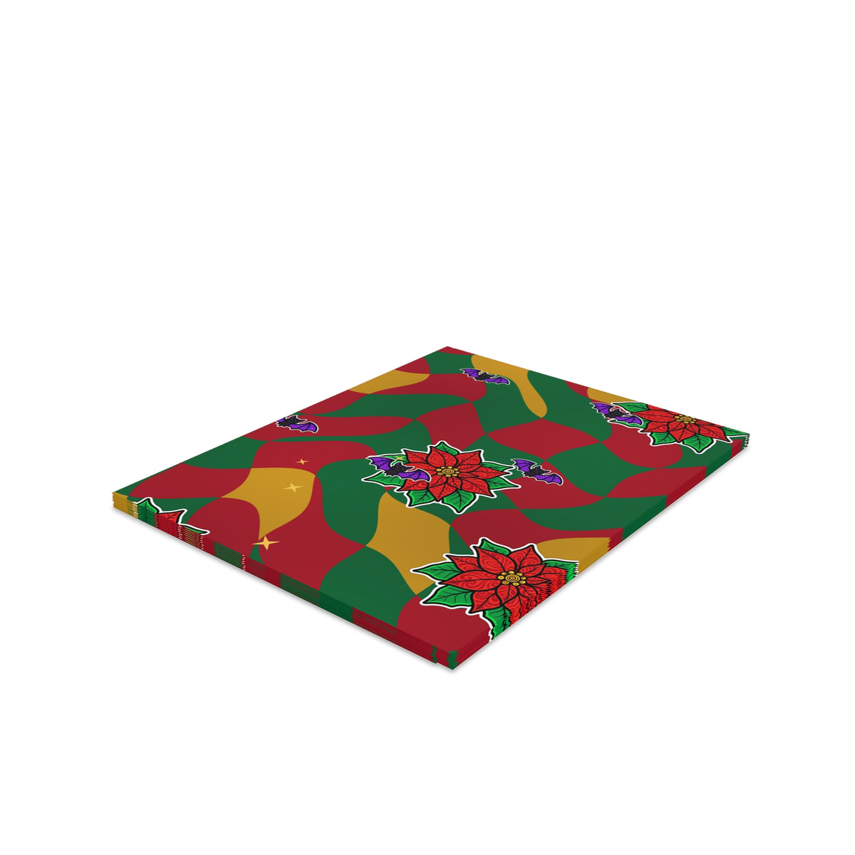 Warped Checkerboard Christmas Greeting Card