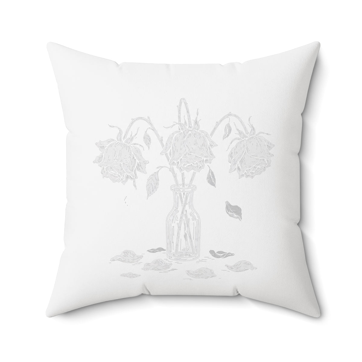 Eyeliner & Arson — Wilted Roses Throw Pillow
