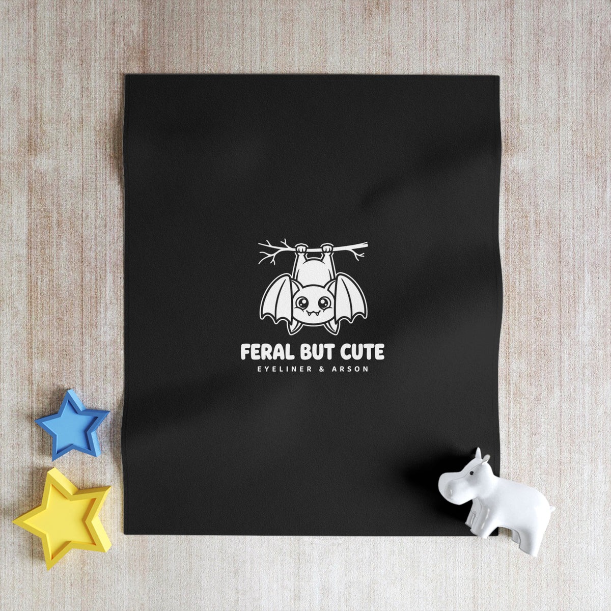 Feral But Cute — Throw Blanket