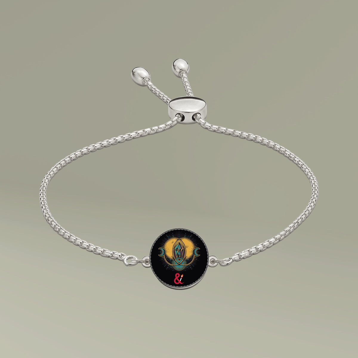 Eyeliner & Arson — Vesica Piscis Picture Charm Bracelet